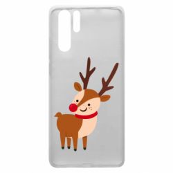 Чехол для Huawei P30 Pro Deer with red nose - PrintSalon