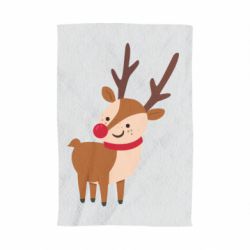 Полотенце с принтом Deer with red nose - PrintSalon