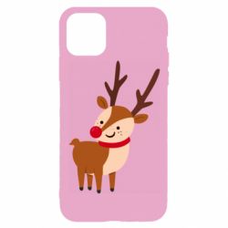 Чехол для iPhone 11 Pro Deer with red nose - PrintSalon