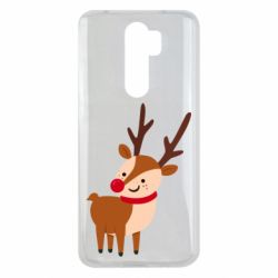 Чехол для Xiaomi Redmi Note 8 Pro Deer with red nose - PrintSalon