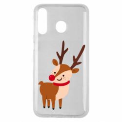 Чехол для Samsung M30 Deer with red nose - PrintSalon