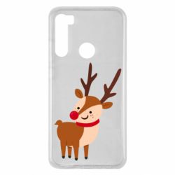 Чехол для Xiaomi Redmi Note 8 Deer with red nose - PrintSalon