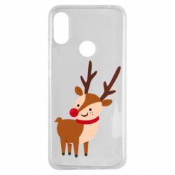 Чехол для Xiaomi Redmi Note 7 Deer with red nose - PrintSalon