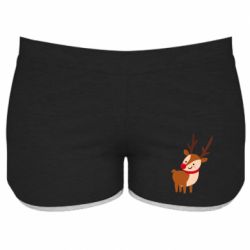 Женские шорты Deer with red nose - PrintSalon