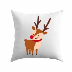 Подушка Deer with red nose - PrintSalon