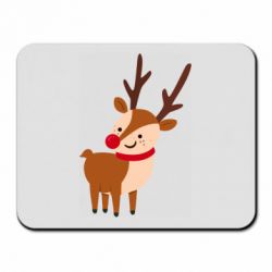 Коврик для мыши Deer with red nose - PrintSalon