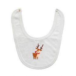 Слюнявчик  Deer with red nose - PrintSalon