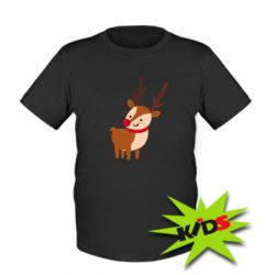 Детская футболка Deer with red nose - PrintSalon