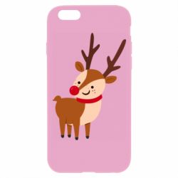 Чехол для iPhone 6/6S Deer with red nose - PrintSalon