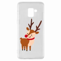 Чехол для Samsung A8+ 2018 Deer with red nose - PrintSalon