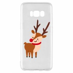 Чехол для Samsung S8 Deer with red nose - PrintSalon