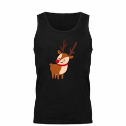 Мужская майка Deer with red nose - PrintSalon