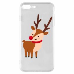 Чехол для iPhone 8 Plus Deer with red nose - PrintSalon