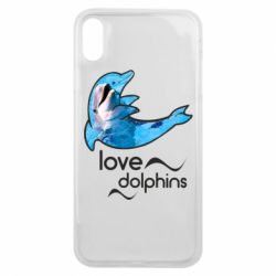 Чехол для iPhone Xs Max Дельфин - PrintSalon