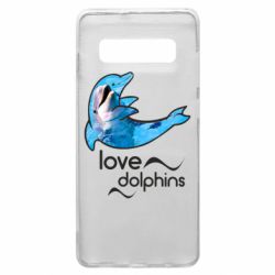 Чехол для Samsung S10+ Дельфин - PrintSalon