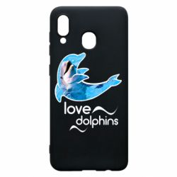 Чехол для Samsung A20 Дельфин - PrintSalon