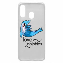 Чехол для Samsung A40 Дельфин - PrintSalon