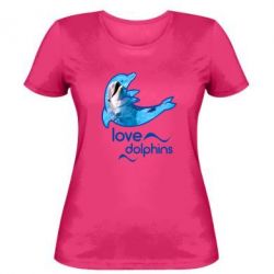 Женская футболка Дельфин - PrintSalon