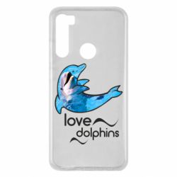 Чехол для Xiaomi Redmi Note 8 Дельфин - PrintSalon