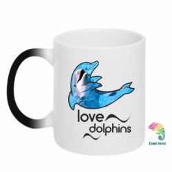 Чашка-хамелеон Дельфин - PrintSalon