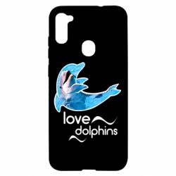 Чехол для Samsung A11/M11 Дельфин - PrintSalon
