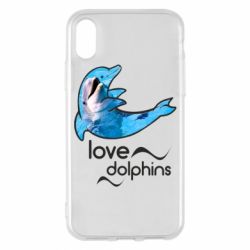 Чехол для iPhone X/Xs Дельфин - PrintSalon
