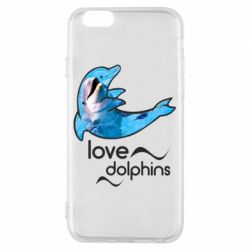 Чехол для iPhone 6/6S Дельфин - PrintSalon