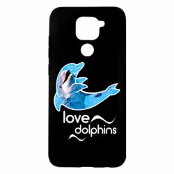 Чехол для Xiaomi Redmi Note 9/Redmi 10X Дельфин - PrintSalon