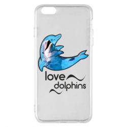 Чехол для iPhone 6 Plus/6S Plus Дельфин - PrintSalon