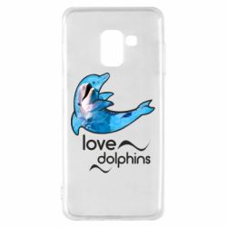 Чехол для Samsung A8 2018 Дельфин - PrintSalon