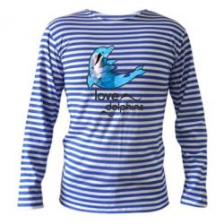 Тельняшка с длинным рукавом Дельфин - PrintSalon