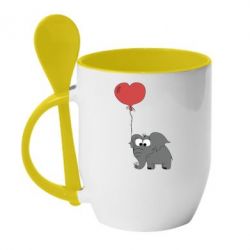 Чашка с ложкой Delicious elephant - PrintSalon