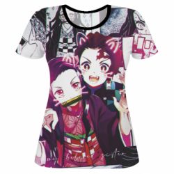 Женская футболка 3D Demon Slashing Blade - PrintSalon