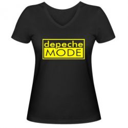Женская футболка с V-образным вырезом Depeche Mode Rock - PrintSalon