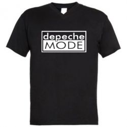 Мужская футболка  с V-образным вырезом Depeche Mode Rock - PrintSalon