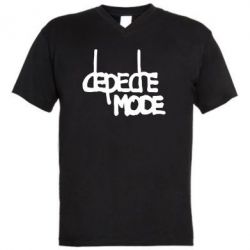 Мужская футболка  с V-образным вырезом Депеш Мод - PrintSalon