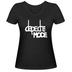 Женская футболка с V-образным вырезом Депеш Мод - PrintSalon