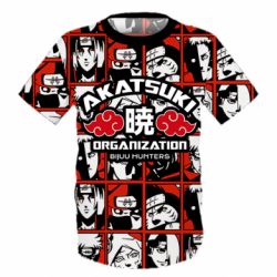 Дитяча 3D футболка Akatsuki Organization - PrintSalon