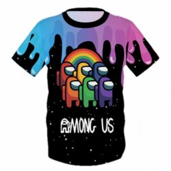 Детская 3D футболка Among Us art paints - PrintSalon