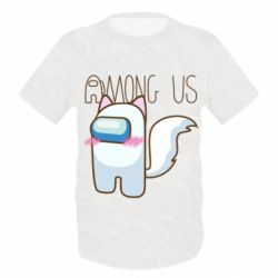 Дитяча 3D футболка Among us cute cat - PrintSalon