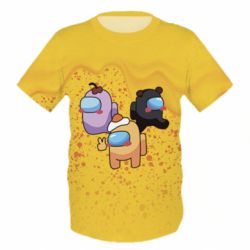 Дитяча 3D футболка Among us drips - PrintSalon