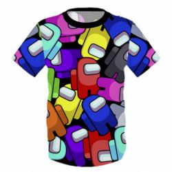 Детская 3D футболка Among us multicolored - PrintSalon