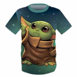 Дитяча 3D футболка Cute Baby Yoda - PrintSalon