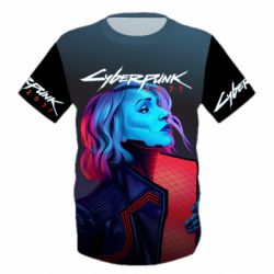 Дитяча 3D футболка Cyberpunk Girl Portrait - PrintSalon