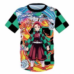 Детская 3D футболка Demon Slayer Kimetsu No Yaiba - PrintSalon