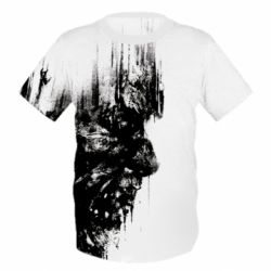 Детская 3D футболка Dying Light, black and white