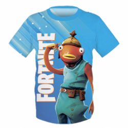 Детская 3D футболка Fishstick And Fortnite Logo