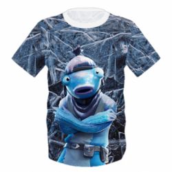 Детская 3D футболка Fortnite Freezing Fishstick - PrintSalon
