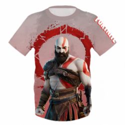 Детская 3D футболка Fortnite Kratos - PrintSalon