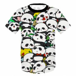 Дитяча 3D футболка Funny pandas - PrintSalon